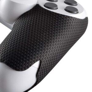 eXtremeRate Black Anti-Skid Sweat-Absorbent Controller Grips for PS4 Controller, Professional Textured Soft Rubber Handle Grips for PS4 Slim Pro Controller - Improve The Grip and Comfort