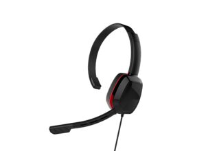 pdp afterglow lvl 1 wired chat headset with noise cancelling microphone: red - nintendo switch