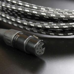 7 Pin XLR 20ft Female to Male Vacuum Tube Microphone 20' Cable Cord Black Tweed