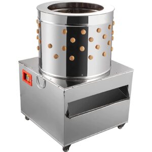 VEVOR Chicken Poultry Plucker 2200W 240R/min Turkey Chicken Poultry Plucking Machine 23.5Inch Barrel Diameter Stainless Steel Feather Plucking Machine