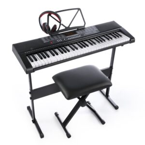 61key standard keys keyboard with usb music player,including headphone,stand,stool & power supply-the electronic keyboards