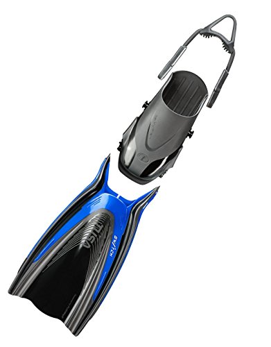 TUSA SF-0104 Hyflex Switch Scuba Diving Fins, Large, Fishtail Blue