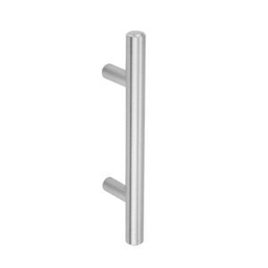 Amazon Basics Euro Bar Cabinet Handle (1/2-inch Diameter), 5.38-inch Length (3-inch Hole Center), Satin Nickel, 25-pack