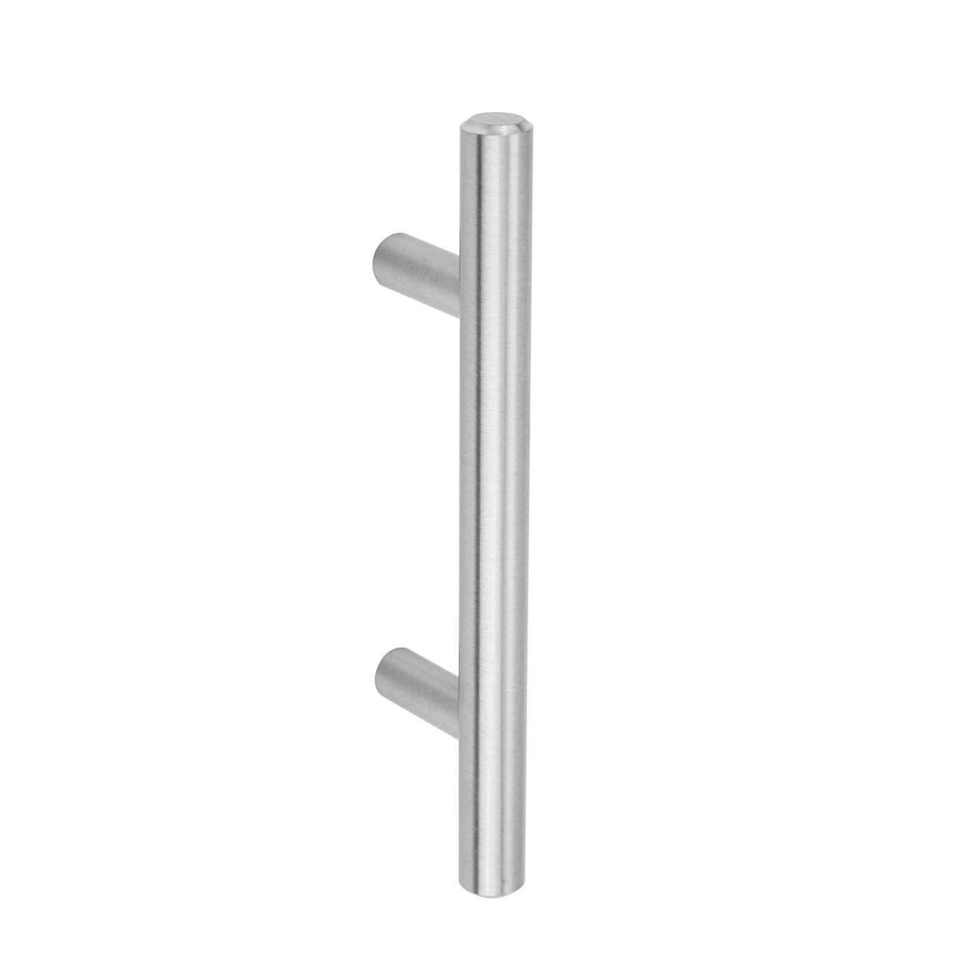 Amazon Basics Euro Bar Cabinet Handle (1/2-inch Diameter), 5.38-inch Length (3-inch Hole Center), Satin Nickel, 25-pack