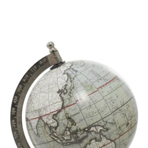 Deco 79 Marble Globe with Marble Base, 6" x 5" x 9", White