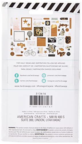 American Crafts Heidi Swapp Magnolia Lane Embellishment 54 Piece Ephemera