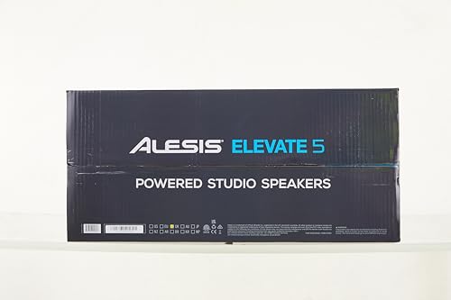 Alesis Elevate 5 MKII | Powered Desktop Studio Speakers for Home Studios/Video-Editing/Gaming and Mobile Devices