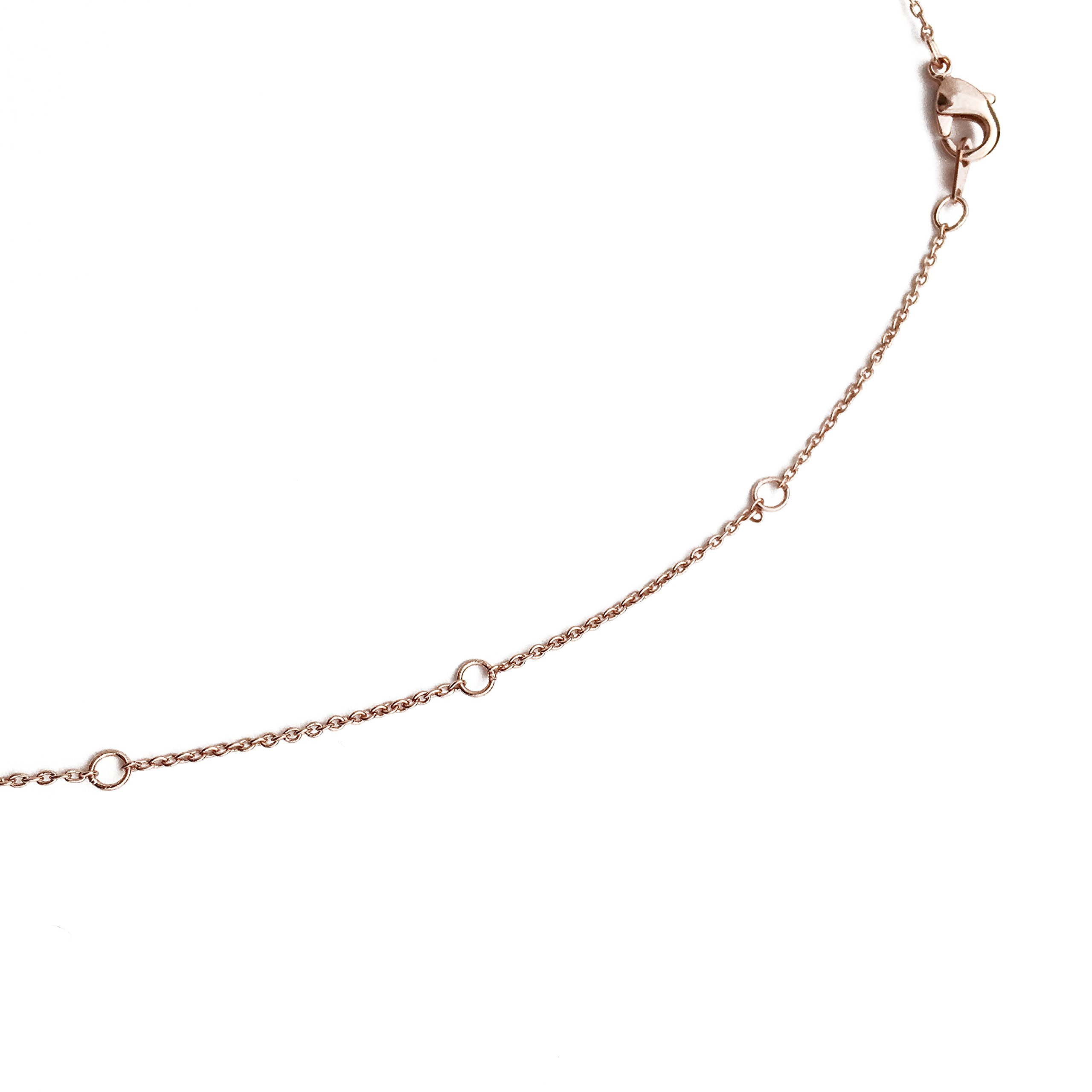 Honeycat Lariat Bar Necklace in 18k Rose Gold Plate | Minimalist, Delicate Jewelry (Rose Gold)