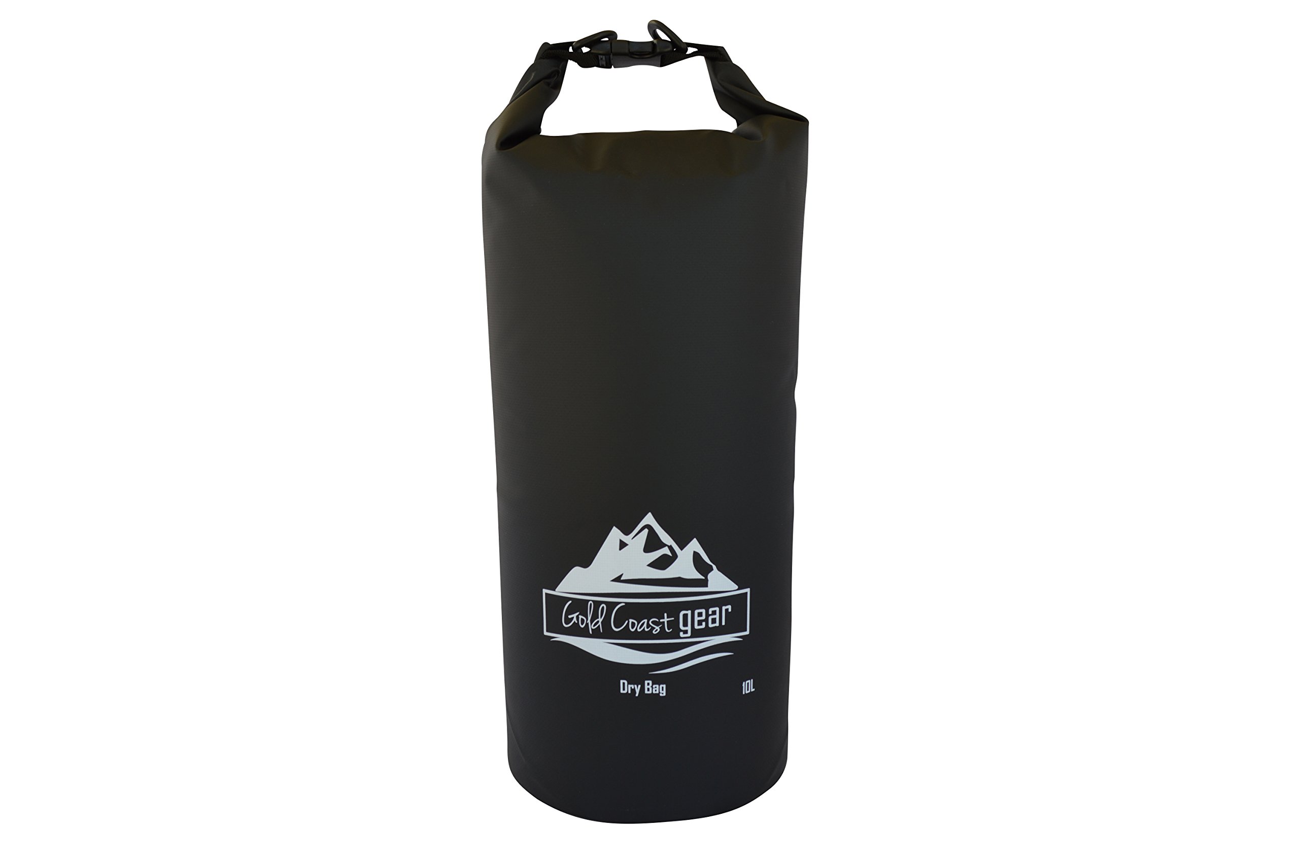 Dry Bag Waterproof Sack Multiple Sizes with Shoulder Strap (Black, 10L)