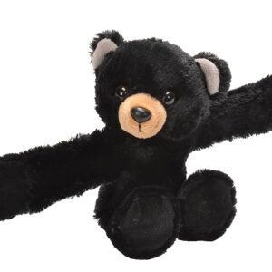 Wild Republic Huggers, Black Bear Plush Toy, Slap Bracelet, Stuffed Animal, Kids Toys, 8 inches