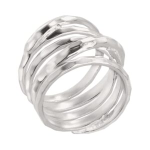 Silpada 'Wrapped Up' Overlapping Textured Band Ring in Sterling Silver, Size 6, Size 6