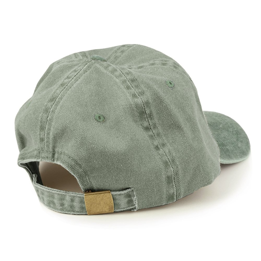 Armycrew Low Profile Plain Washed Pigment Dyed 100% Cotton Twill Dad Cap - Olive