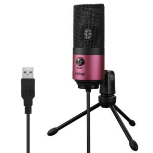 FIFINE USB Podcast Condenser Microphone Recording On Laptop, No Need Sound Card Interface and Phantom Power-K669