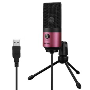 FIFINE USB Podcast Condenser Microphone Recording On Laptop, No Need Sound Card Interface and Phantom Power-K669