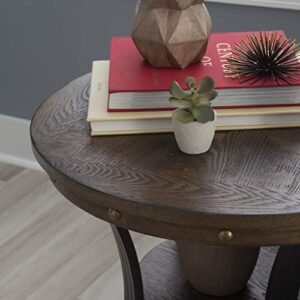 Powell Furniture Franklin Side Table, Small, Brown