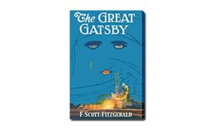 the great gatsby - classic book art set 2-30x20 gallery wrapped canvas wall art