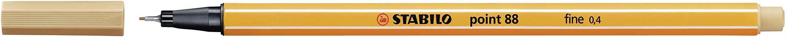 Fineliner - STABILO Point 88 - Pack of 10 - Light Ochre