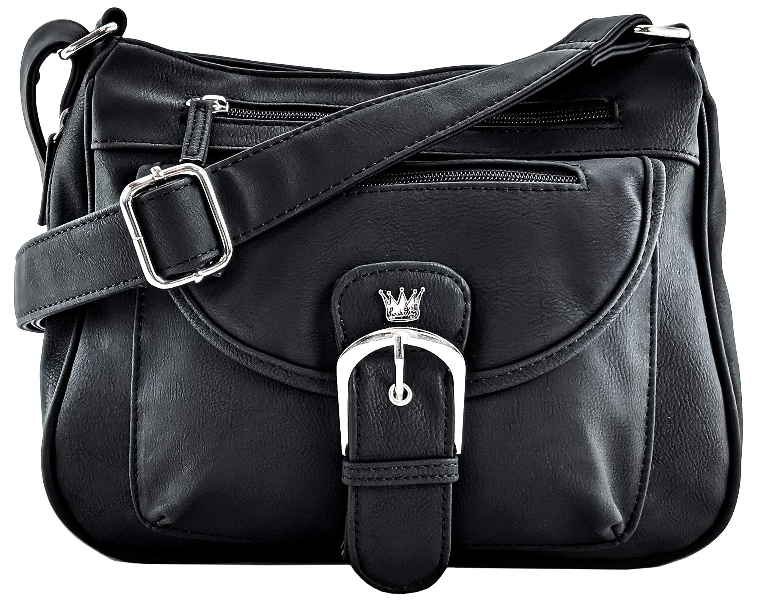 Purse King Pistol Concealed Carry Handbag (Black)