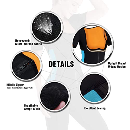 NonEcho Women Sauna Body Shaper Sweat Suit Sleeve Spa Cami Hot Neoprene Slimming Workout Vest Waist Trainer Top