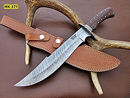 Poshland RG-57 Handmade Demascus Steel 15 Inches Bowie Knife - Beutifull Jute Micarta Handle with Demascus Guard & Bolster