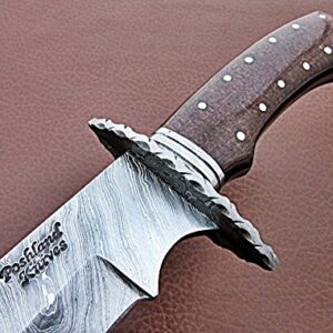 Poshland RG-57 Handmade Demascus Steel 15 Inches Bowie Knife - Beutifull Jute Micarta Handle with Demascus Guard & Bolster