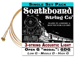 3-string open g"gdg" modal/blues string sets - choose from 4 set varieties! (lmh)