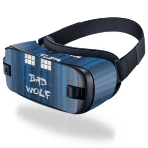 mightyskins skin compatible with samsung gear vr (2016) wrap cover sticker skins time lord box