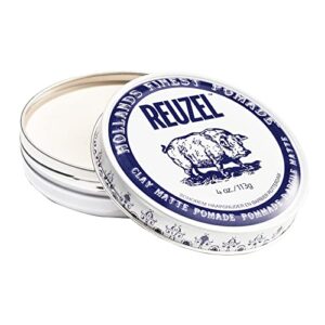 reuzel clay matte pomade, 4 oz.