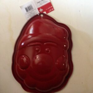 Celebrate It LOT of 3 Red Santa Claus Baking Pan Cookie Sheets