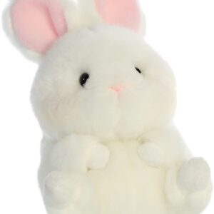 Aurora® Round Rolly Pet™ Bunbun Bunny™ Stuffed Animal - Adorable Companions - On-The-Go Fun - White 5 Inches