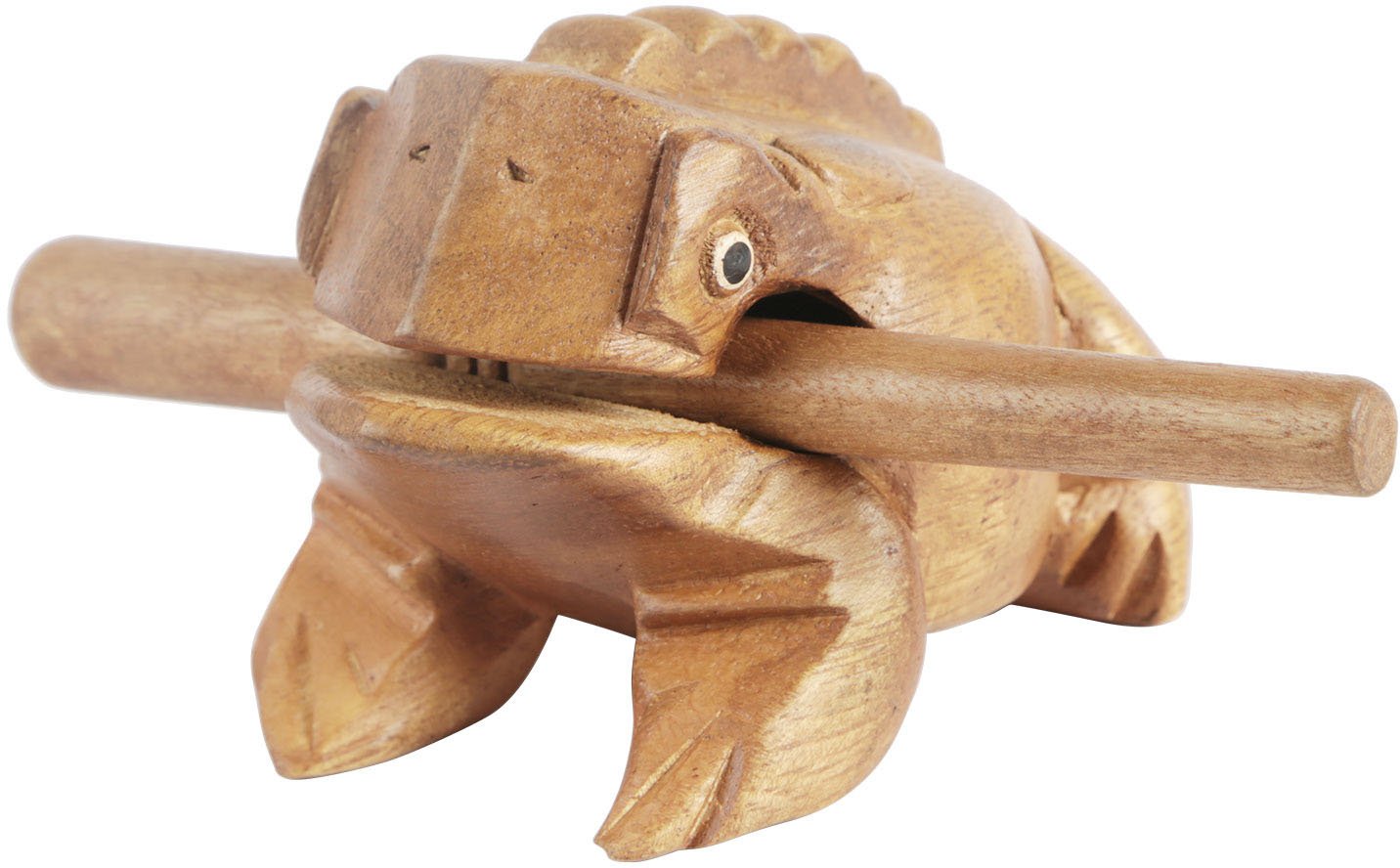 GPCT [Wooden Frog Croak Guiro Toy. 4 Inch Medium Size, Sophisticated Craftsmanship, Croaking [Loud Sound] Frog Percussion Instrument- (Mango Wood)