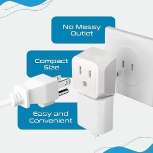 Japan, Philippines Travel Adapter Plug by Ceptics - USA 3 Pin Polarized to 2 Prong Unpolarized - Type A (3 Pack) - Dual Inputs - Ultra Compact - Perfect for Cell Phones, Tablet, Camera Chargers (CT-6)