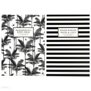 portico designs alice scott slim journals, set of two, black & white