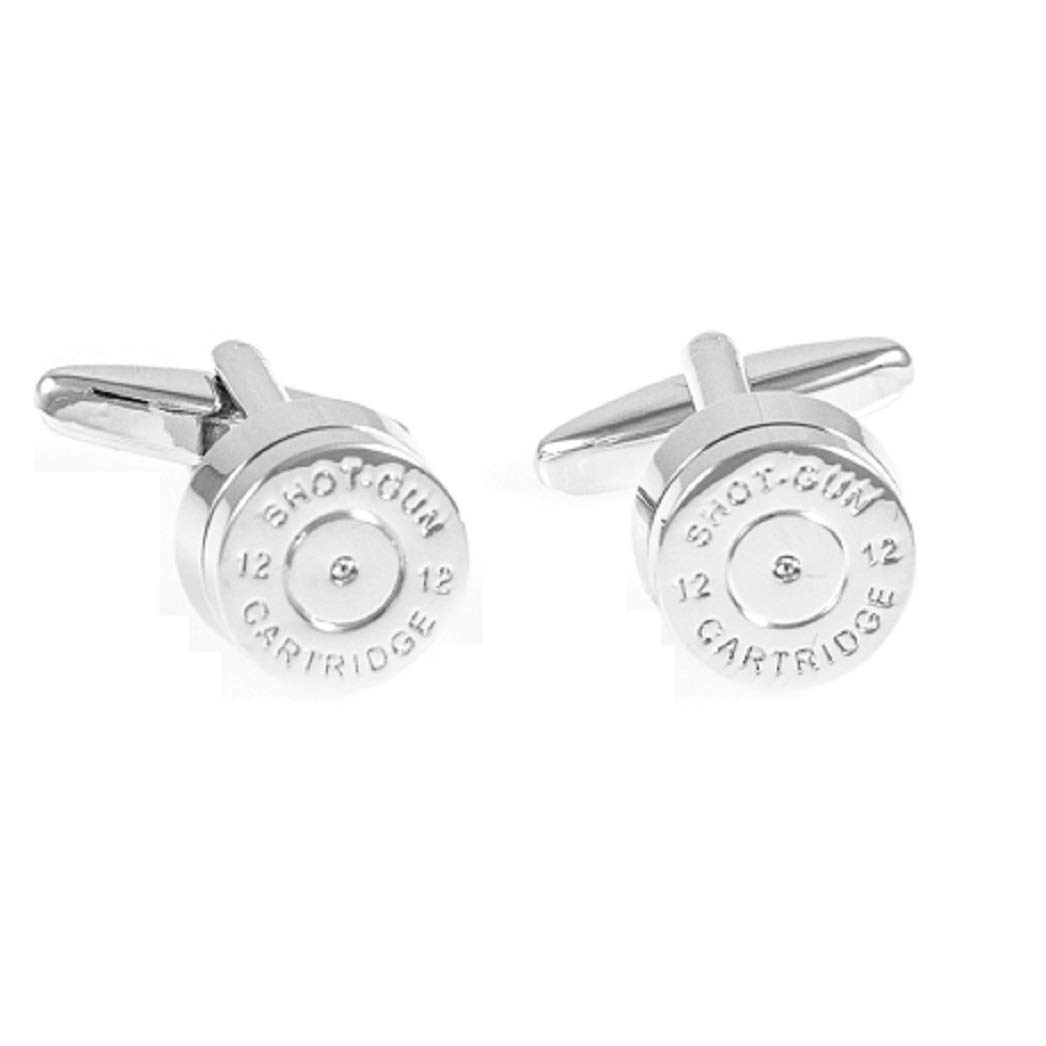 MRCUFF Bullet Shell Casing Army Police Pair Cufflinks in a Presentation Gift Box & Polishing Cloth