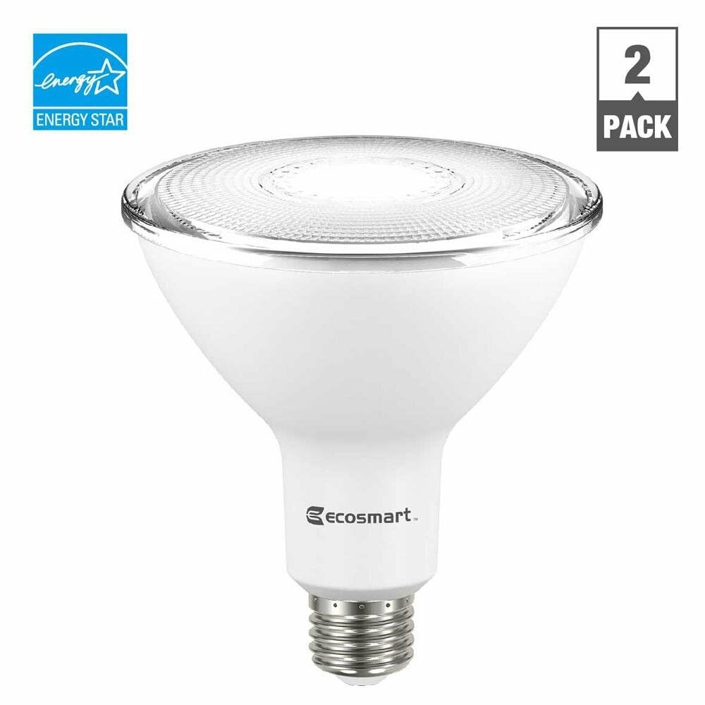 EcoSmart 120W Equivalent Daylight PAR38 Dimmable LED Flood Light Bulb (2-Pack)