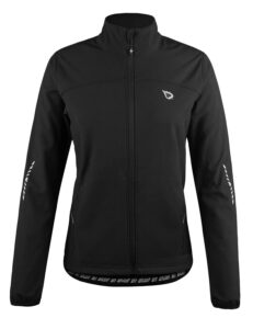 baleaf women's cycling jacket windproof thermal winter running cold weather gear waterproof softshell warm black size l