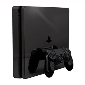 Black Chrome Mirror - Vinyl Decal Mod Skin Kit by System Skins - Compatible with PlayStation 4 Slim Console (PS4S)