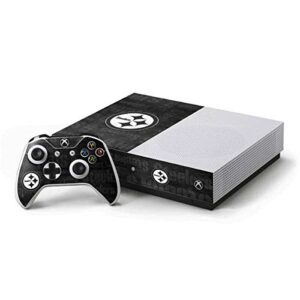 skinit decal gaming skin compatible with xbox one s console and controller bundle - officially licensed nfl pittsburgh steelers black & white design