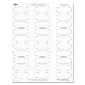 Avery Big Tab Printable White Label Dividers with Easy Peel, 5 Tabs, 20 Sets (14434)