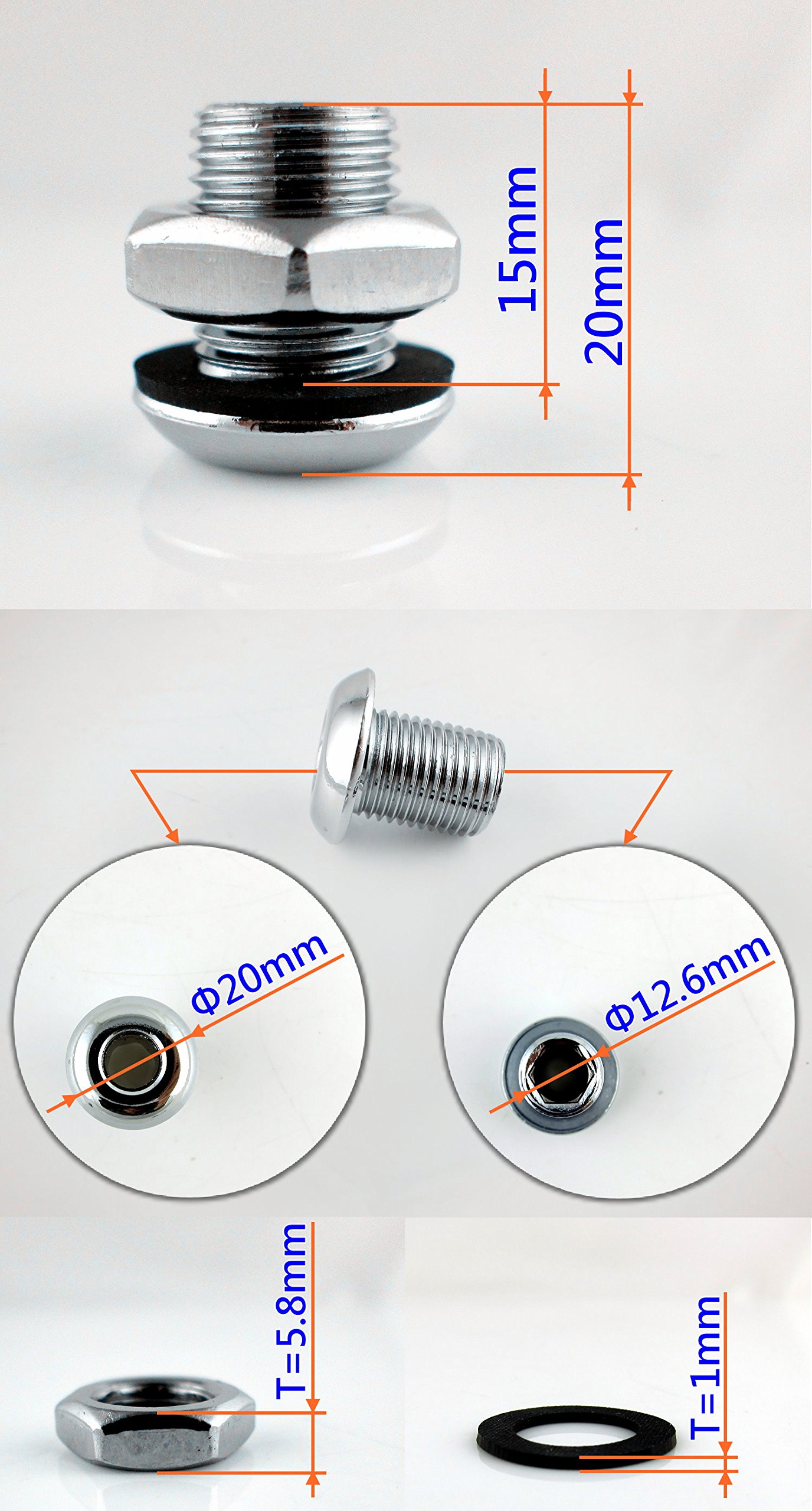 Goedrum Drum Air Vent with Gasket and Washer