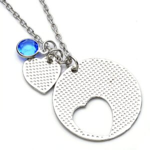 Jovivi I Used To Be His Angel Now He's Mine Daddy Blue Crysal Memorial Necklace,In Memory Of Loved One Daddy