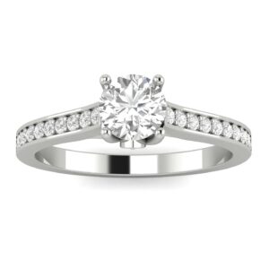 sk jewel,inc 1/2ctw diamond engagement ring in 10k white gold (h-i, i2-i3, size 5.5)