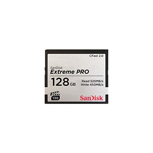 Sandisk Extreme Pro - Flash memory Card - 128 GB - CFast 2.0 - Silver (SDCFSP-128G-A46D)