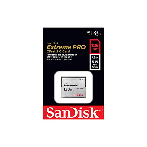 Sandisk Extreme Pro - Flash memory Card - 128 GB - CFast 2.0 - Silver (SDCFSP-128G-A46D)