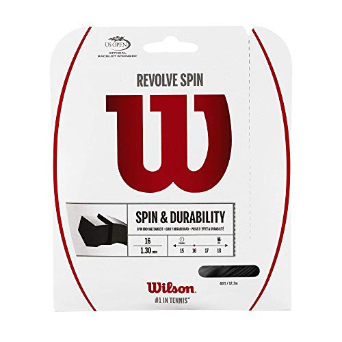 Wilson Revolve Spin 16 Tennis String - Set, Black