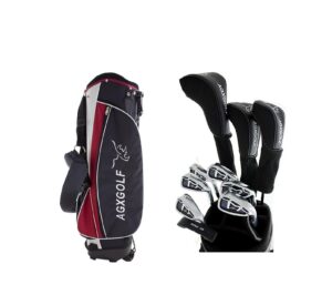 agxgolf senior men's magnum graphite edition complete golf club set w/stand bag, 460cc driver, 3 wood, hybrid, 5-9 irons, wedge: right hand: tall (+1 inch) length: built in the usa