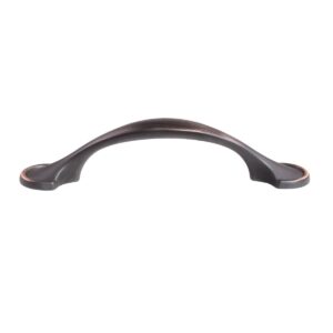 Amazon Basics Rounded Foot Cabinet Handle, 4.63-inch Length (3-inch Hole Center), Oil Rubbed Bronze, 10-Pack