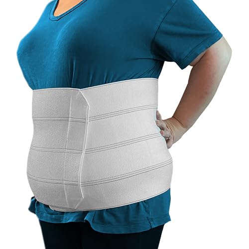 MARS WELLNESS Premium Plus Size Bariatric Abdominal Binder - 12" 4 Section/Panel - Bariatric Binder Abdominal Brace for Men or Women - Fits Waist Sizes 46" - 62"