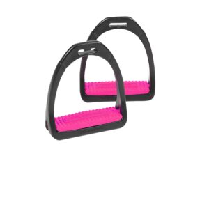 shires compositi premium profile stirrups (adults, raspberry)