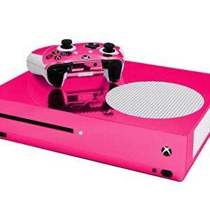 Pink Chrome Mirror - Vinyl Decal Mod Skin Kit by System Skins - Compatible with Microsoft Xbox One Slim (XB1 Slim)